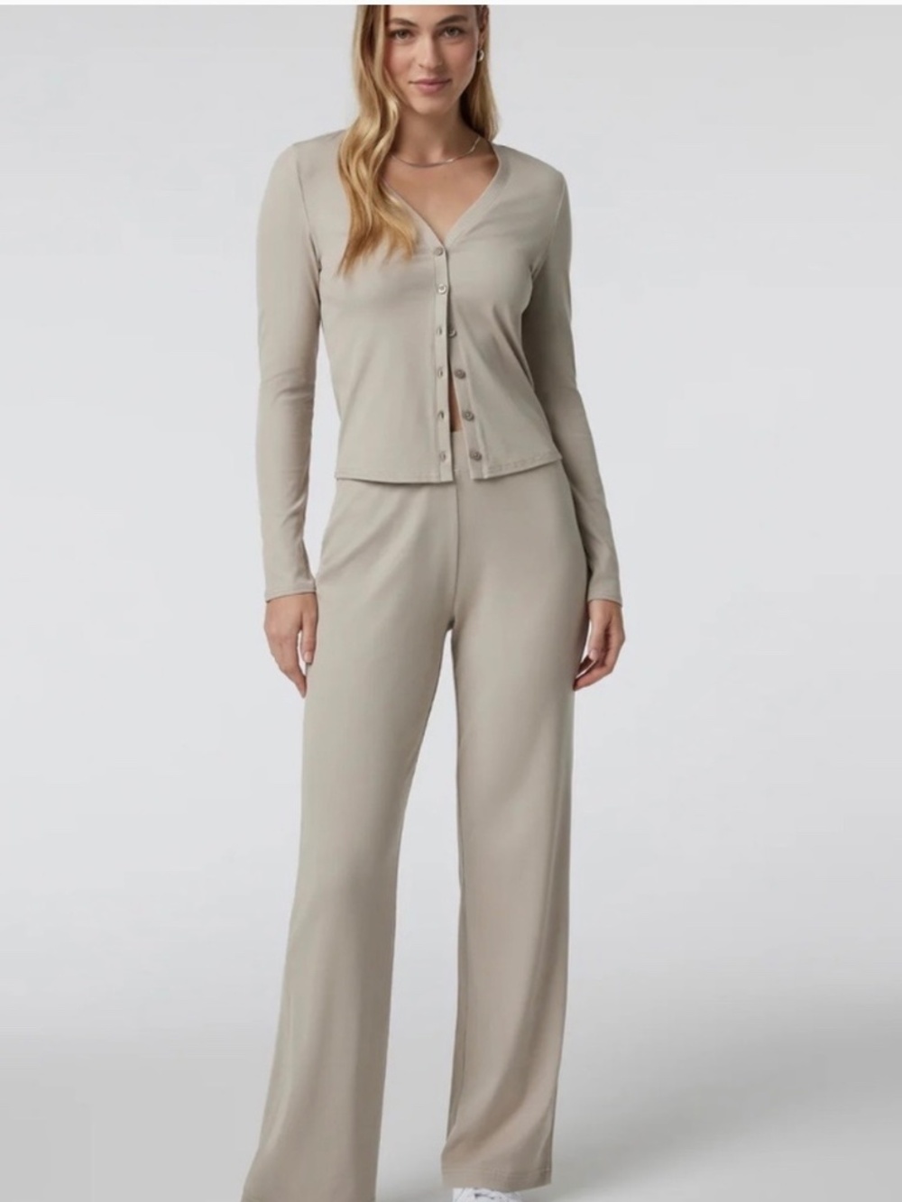 Vuori Pose Ribbed Pants, Color Toast, Size Medium